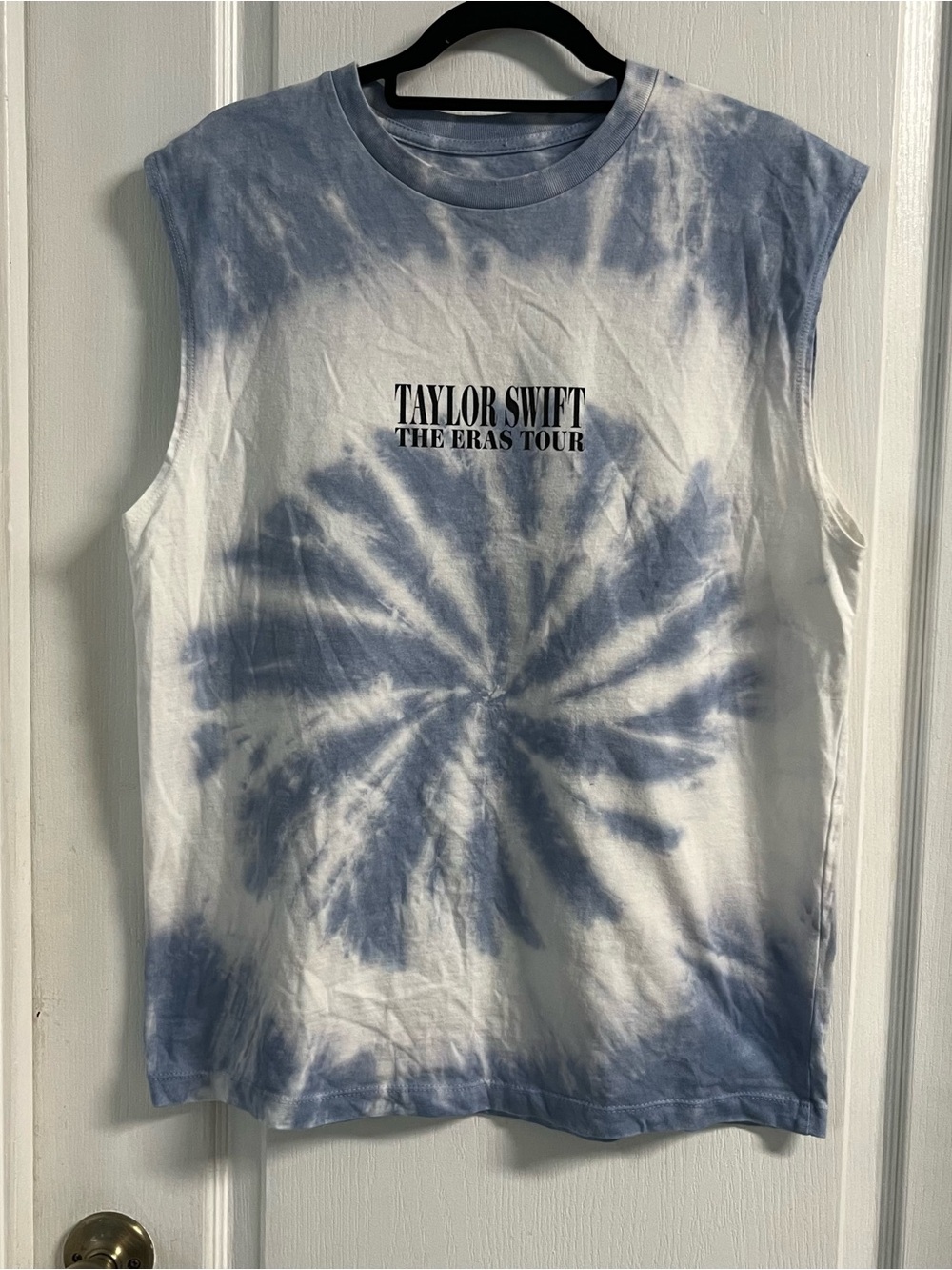 Taylor Swift Blue & White Tie-Dye Sleeveless Tour Tee